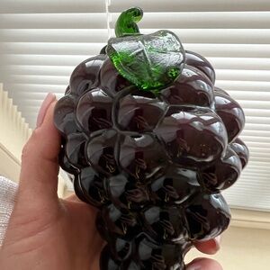 Vintage Glass Purple Grape Cluster~ Unsigned~ No Flaws.